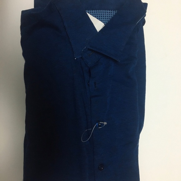 Hugo Boss Plummer 05 Slim Fit Bird's Eye Polo Blue - Picture 4 of 6